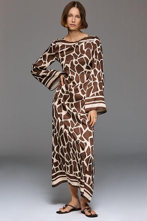 Faithfull The Brand Orsino Long-Sleeve Boat-Neck Maxi Dress