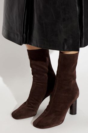 PARIS TEXAS Suede Heeled Ankle Boots Alice, Womens, Brown