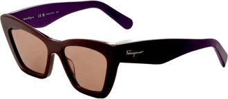 Ferragamo Ferragamo Womens 55 mm Brown Sunglasses