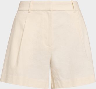 Tanya Taylor Jodi Linen-Blend Shorts