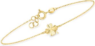 Canaria Canaria Italian 10kt Yellow Gold Clover Bracelet