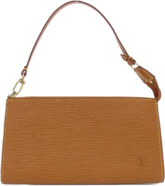 Louis Vuitton Gold Leather Pochette Pouch (Pre-Owned)