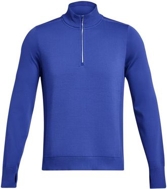 Under Armour Heren IntelliKnit Half Zip Hardlooptop (Blauw)