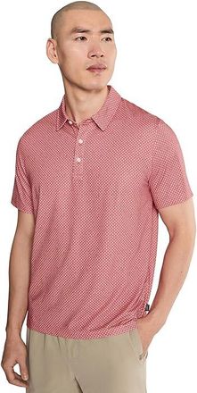 L.L.Bean Comfort Stretch Performance Party Polo Short Sleeve Print Mens Regular Mens Clothing Sienna Brick Buoy : 2XL, Polyester/Spandex