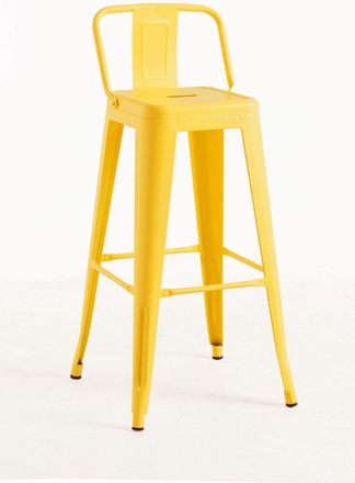 Regalos Miguel Taburetes Altos - Taburete Torix Respaldo 100 Cm - Amarillo Cuarzo