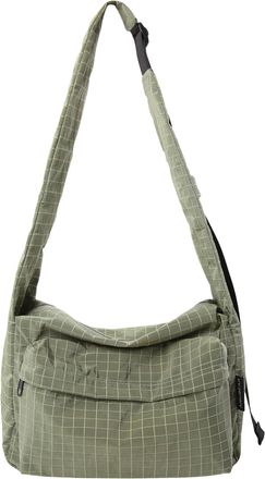 Generic Cymwer Nylon Plaid Shoulder Bag Checkered Crossbody Bag for Women Shopping (Green)