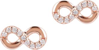 Autentica Infinity Symbol Stud Earrings