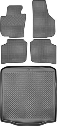 OEM Juego De Alfombrillas De Goma Para Coche Y Maletero Para Skoda Superb Ii Sed&aacute;n (2008-2015)