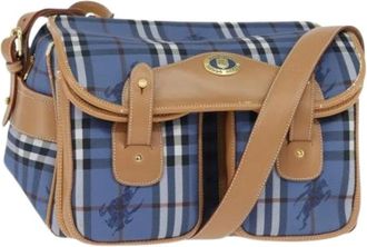 Burberry Pre-owned Cross Body Bags, female, Blue, Size: ONE SIZE Pre-owned Vintage PVC Shoulder Bag