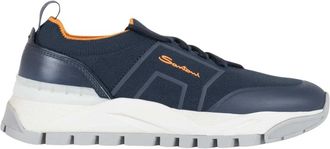 Santoni Sneakers - Heren - Sneakers - Blauw - 43 1/2 EU - Leer - Schoenen