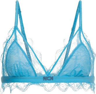 John Richmond Geborduurde kanten bh met dunne verstelbare bandjes - Dames - BHs - Blauw - S - Ondergoed