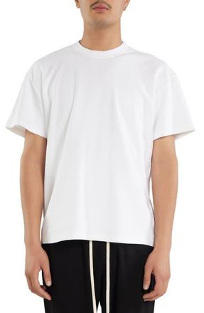 Les Tien Pique Binded Neck Tee in White at Nordstrom, Size Xx-Large