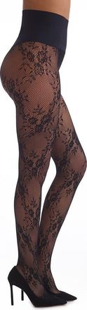 Commando Floral Net Tights in Black at Nordstrom, Size X-Large