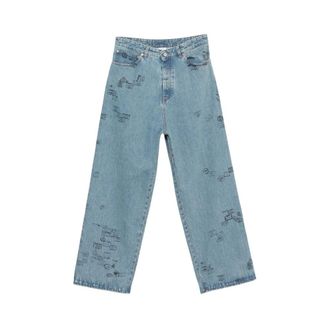 VETEMENTS Wide Jeans, male, Blue, Size: W34 Jeans Vetements