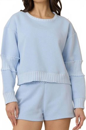 Vintage Havana Vintage Fleece Crew Sweatshirt In Lake Blue