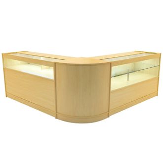 MonsterShop Adonis LED Shop Counter Set B1500, C1500 & CM60 - Maple in Beige