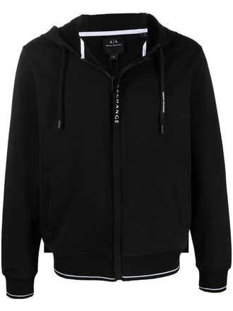 A|X Armani Exchange Hoodie met logoprint - Zwart