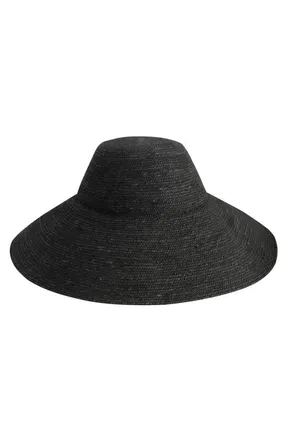 Brunna.Co The Riri Jute Handwoven Straw Hat in Black at Nordstrom, Size Medium