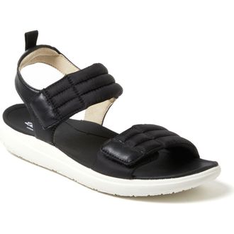 Dearfoams Thea Quarter Strap Sandal in Black at Nordstrom, Size 9.5