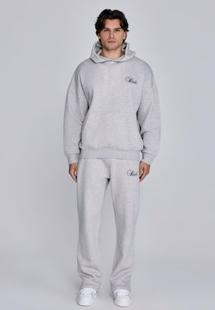 Siksilk Conjunto de Sudadera Gris Marl y Pantalones Joggers para Hombres XXL