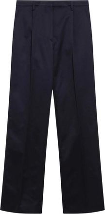 Prada Chino Broek - Dames - Wijde Broeken - Blauw - S - Katoen - Broeken