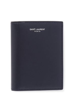 Saint Laurent Logo-Print Leather Bifold Wallet