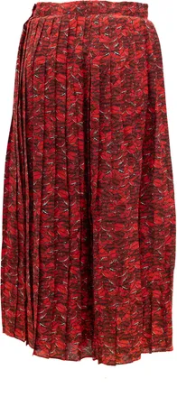Valentino Garavani Women Midi Red Skirt with black and white Womens details