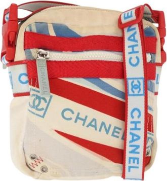 Chanel Pre-owned Vintage Canvas Crossbody Tas - Dames - Vintage Schoudertas - Veelkleurig - ONE Size - Vintage