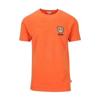 Moschino T-Shirts, male, Orange, Size: XS Teddy Bear T-shirt