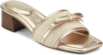 Rockport Clarice 2 Slide Sandal in Gold/Medium Natural at Nordstrom, Size 5.5