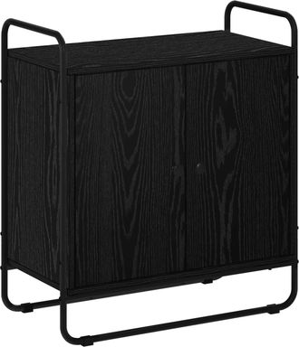 vidaXL Aparador Roble Negro 68 X 35 X 75 Cm Madera De Ingenier&iacute;a Vidaxl