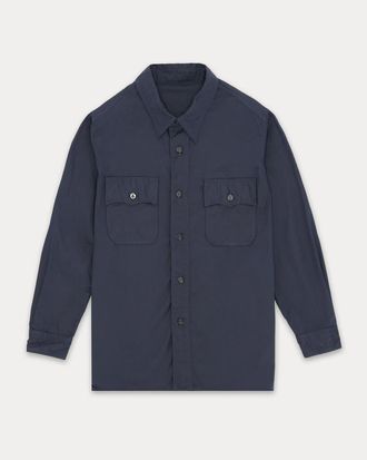 Fortela CPO 2.0 Cotton Drill Overshirt in Blue at Nordstrom, Size Xx-Large Eu