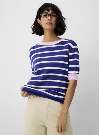 Icone Womens Contrasting trim striped sweater