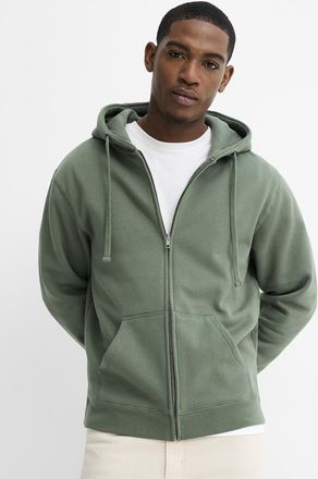 Le 31 Mens Brushed-interior zip-up hoodie