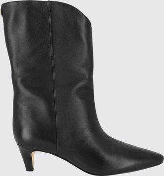 Michael Kors Daniela Leather Knee-High Boots with Stiletto Heel and MK Logo