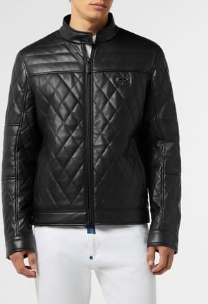 Philipp Plein Piumino in pelle sintetica trapuntata