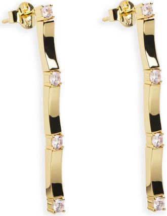 Argento Vivo Linear Cubic Zirconia Earrings in Gold at Nordstrom