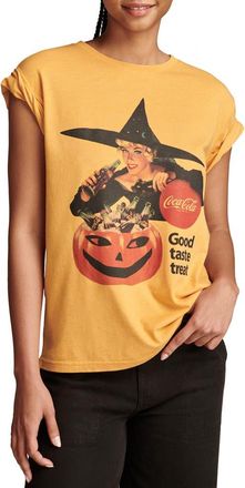 Lucky Brand Coca Cola Good Taste Treat Graphic T-Shirt in Honey Yellow at Nordstrom, Size X-Small