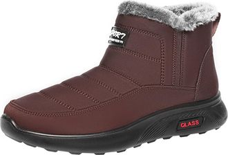 Generic Waterproof Leather Boots Women Anti Boot for Women Boots Waetpoof Wedge Boot for Womens Size 6 Coffee