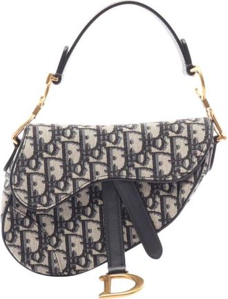Dior Pre-owned Dior Mini Oblique Canvas Saddle Bag Ladies YG78IY20MEKBXGWK