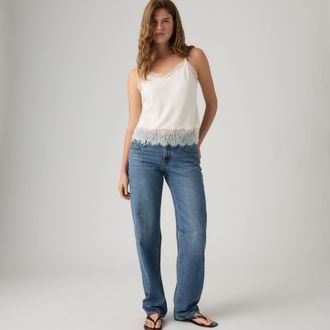 Levi's Low Straight Jeans - Womens - 23X29 - Medium Wash / Real Recognize Real