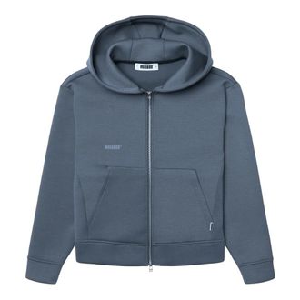 Woodbird Scuba Zip Hoodie - Heren - Vesten met rits - Blauw - XL - Polyester - Hoodies & sweatvesten