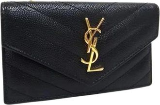Saint Laurent Pre-owned Wallets, female, Black, Size: ONE SIZE Pre-owned Card case