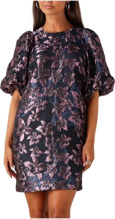 Notre-V Navy Blauwe Mini Jurk Giselda - Dames - Korte kleedjes - Blauw - XS - Kleedjes