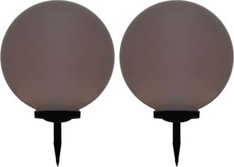 vidaXL L&aacute;mparas Solares Esf&eacute;ricas De Exterior 2 Uds Led Rgb 50 Cm Vidaxl