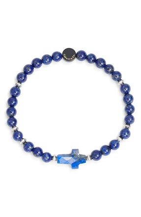 Caputo & Co. Lapis Lazuli Cross Bracelet at Nordstrom