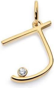 Monica Vinader Lab Grown Diamond Initial Pendant in 18K Gold Vermeil /Diamond at Nordstrom