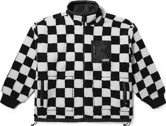 Vans (WMNS) Vans Checkerboard Sherpa Jacket White Black VN000H0RCY4