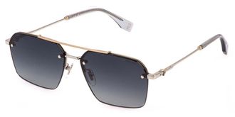 Police SPLQ90 FORCE 9 0340 Mens Sunglasses Gold Size 59