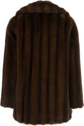Max Mara Womens Jacket Mstneo Brown Tech Fabric Polyester Coat
